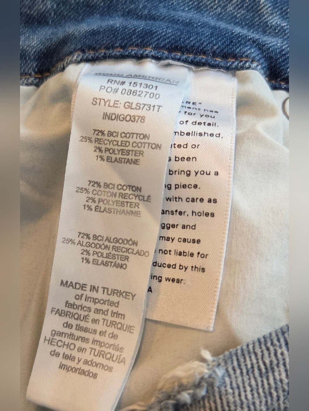 NWT Good American Good Legs -Eco Mid-Rise Straight Leg Distressed Jeans 2 / 26 - Picture 11 of 16